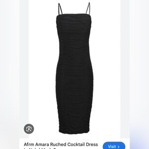 Afrm ruched midi bodycon dress